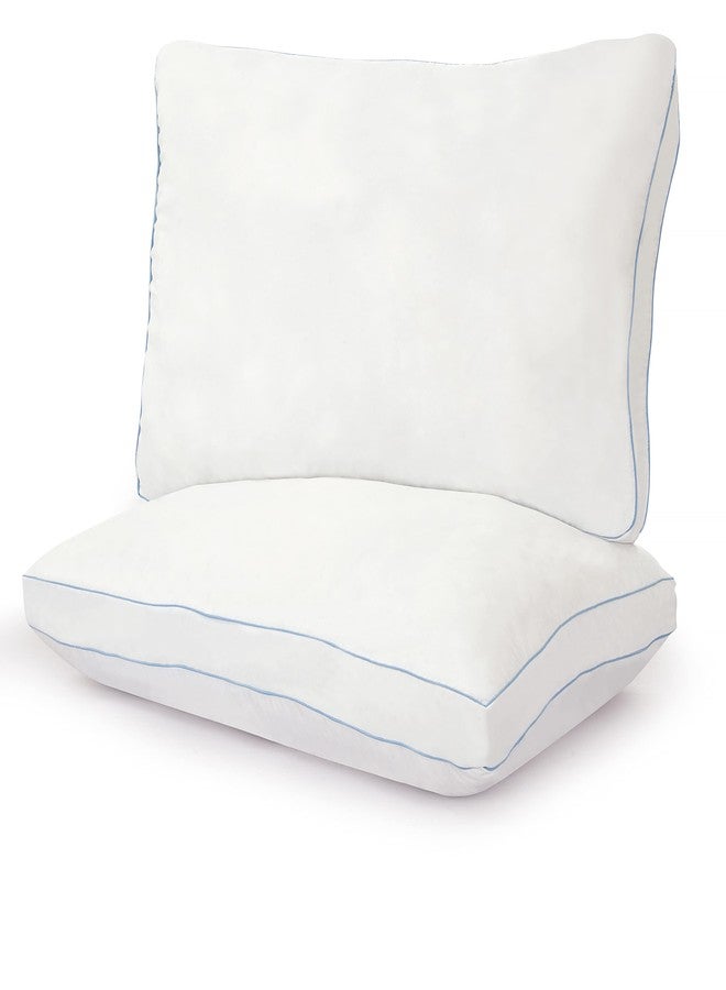 ROYALE LINENS Royale Linen Pillows Queen Size Set Of 2 - Bed Pillows for Sleeping - Gusseted Pillow for Back, Stomach or Side Sleepers - Down Alternative Queen Pillows - Soft Hotel Quality (20x30 Inches, Pack Of 2) - Image 1